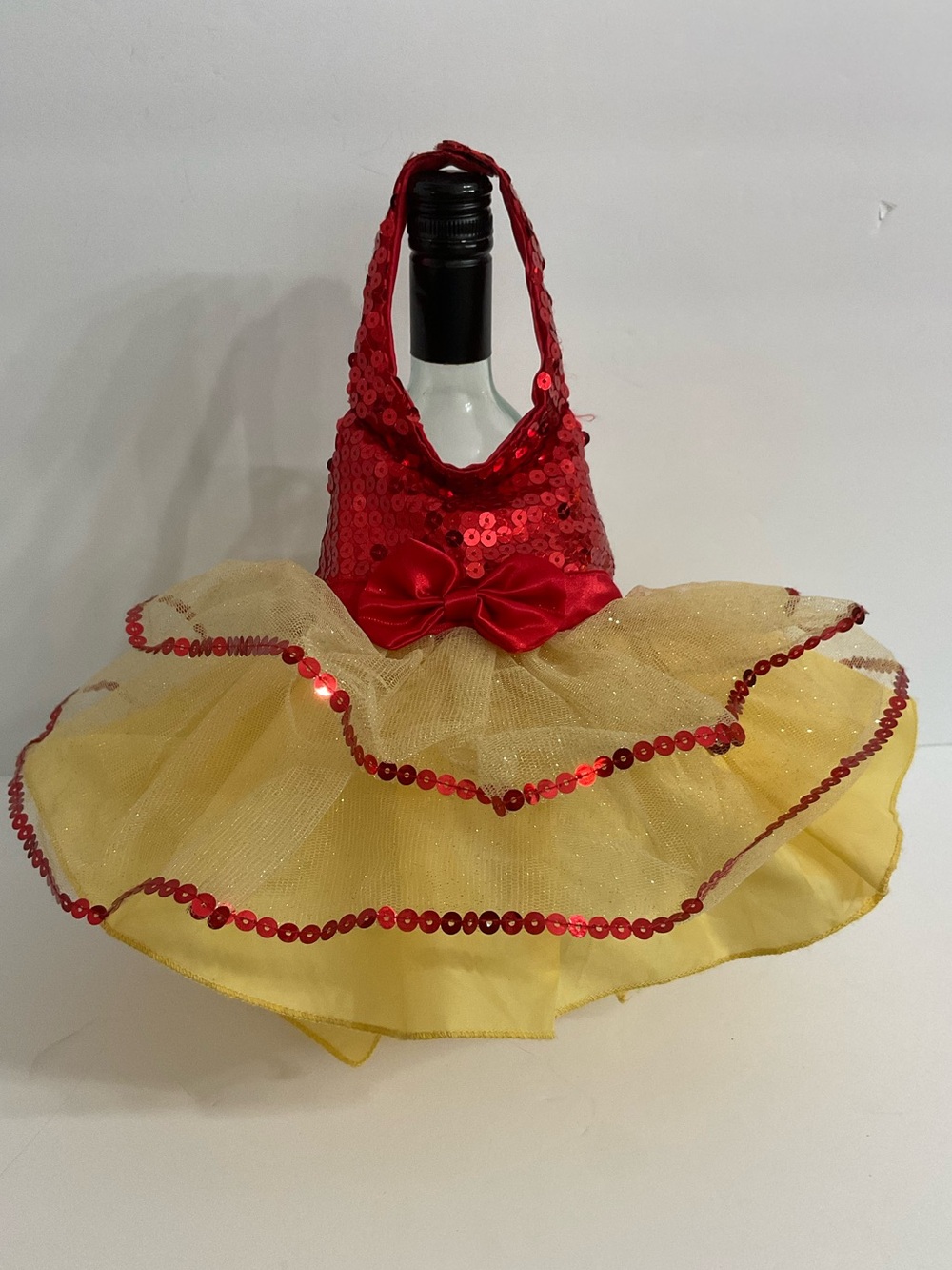 Build A Bear Red/Yellow Sequins Dress Tulle Fancy
